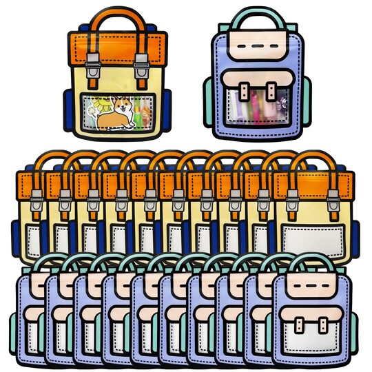 Wrapables Reusable Backpack Sealable Goodie Bags, Party Favor Bags (Set of 20)